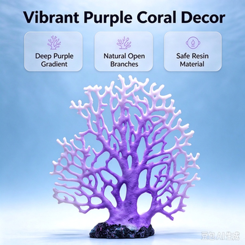 Aquarium - Simulation Coral Tree Reef Decor, Red
