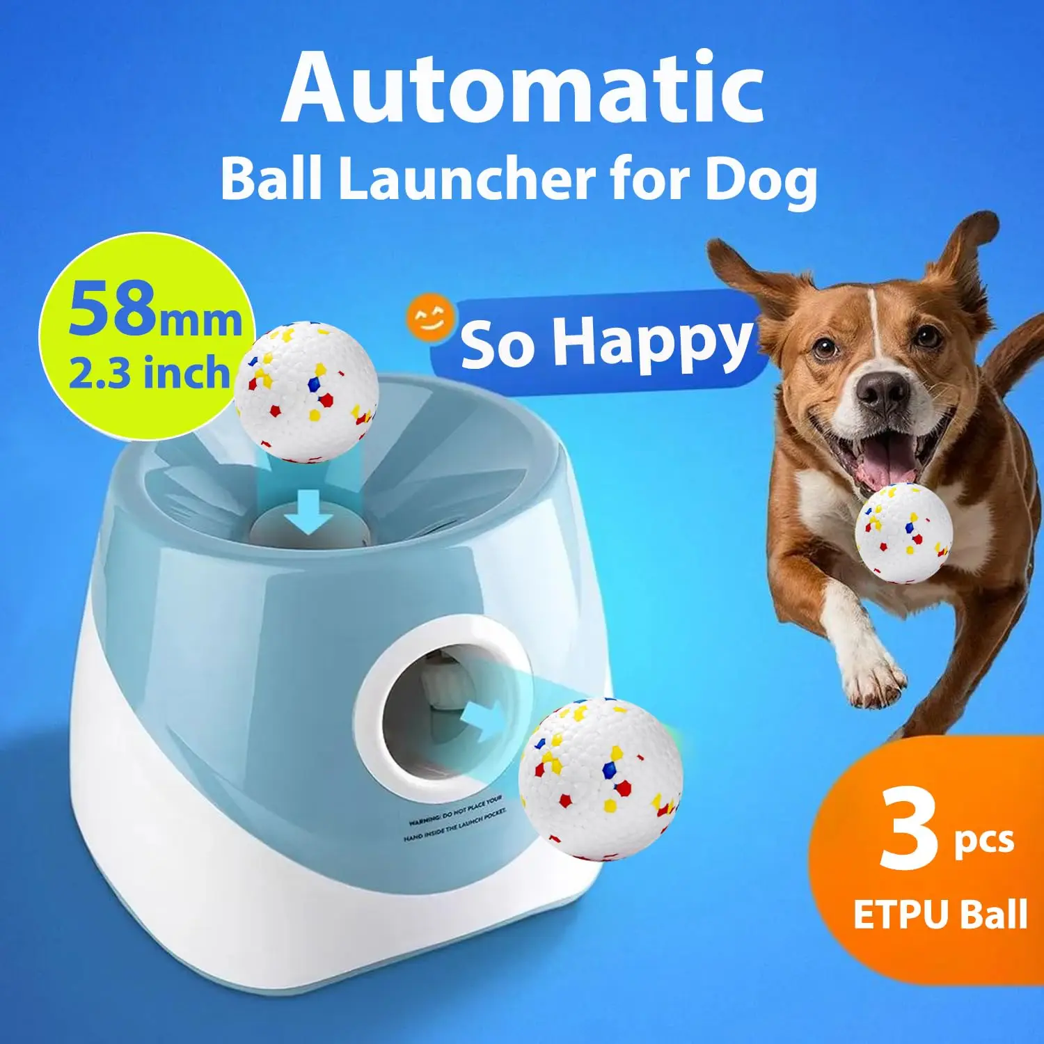 Dog Tennis Ball Launcher Dogs  - Interactive Squeaky Plush Dog Toy review and price