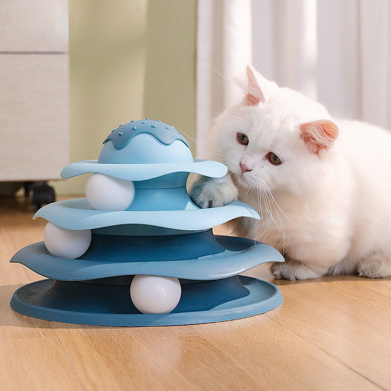 Ball Spinning Cat Toy Rotating - Interactive Squeaky Plush Dog Toy review and price