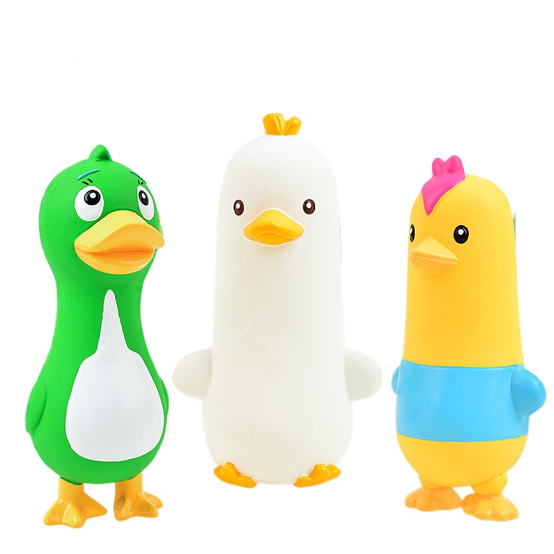 Squeaky Latex Chicken Duck Goo - Interactive Squeaky Plush Dog Toy review and price