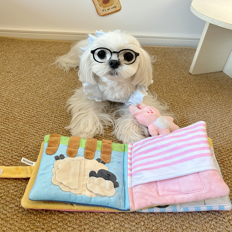 Interactive Pet Sniffing Book  - Interactive Squeaky Plush Dog Toy review and price