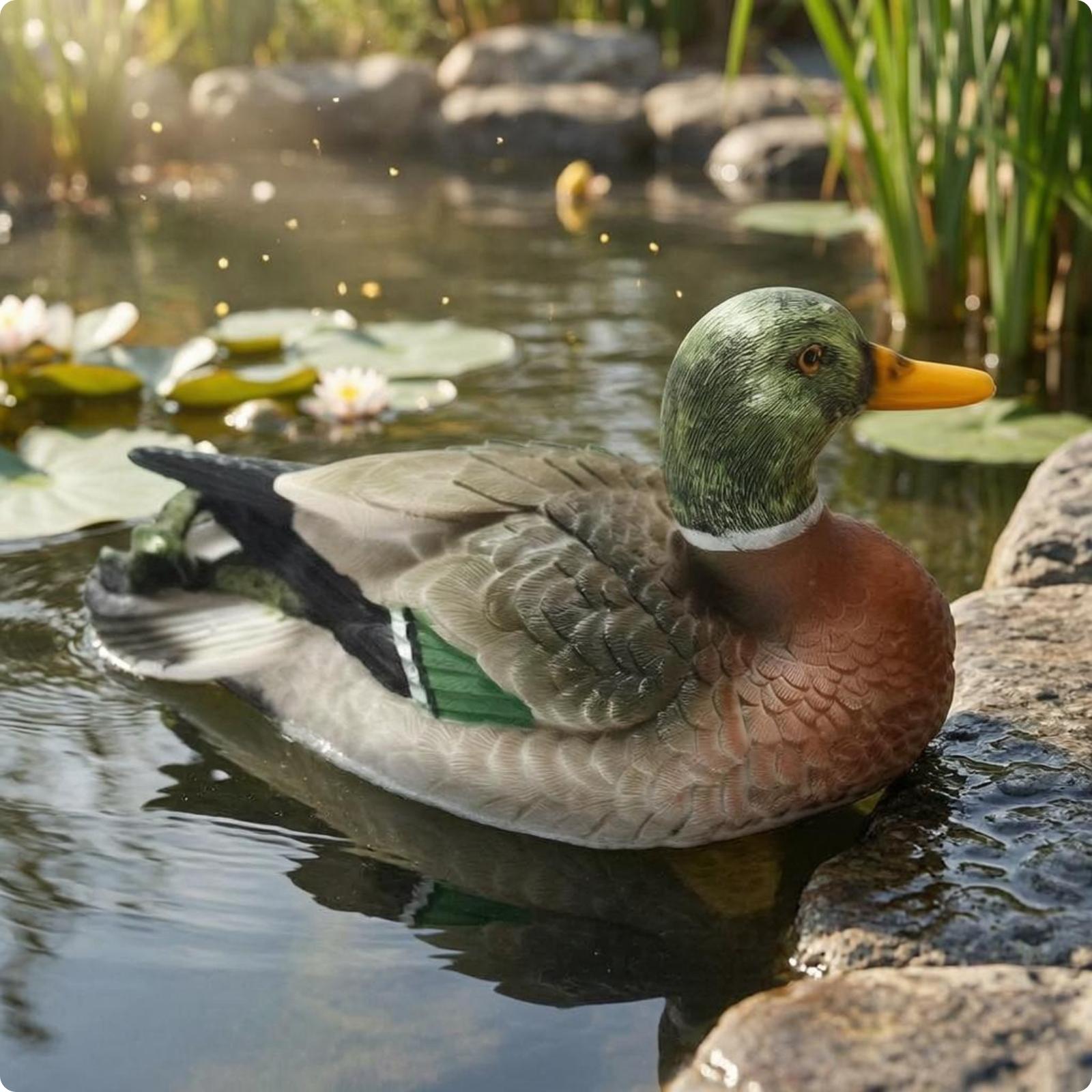 Resin Duck Figurine Outdoor Po - Aquarium review and price